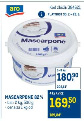 Mascarpone 82 %