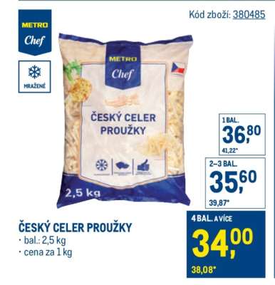 ČESKÝ CELER PROUŽKY