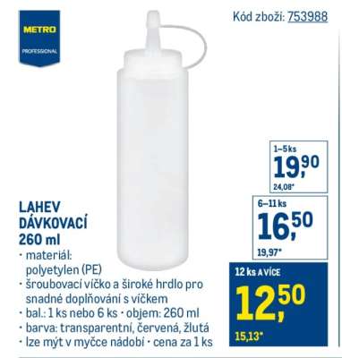 LAHEV DÁVKOVACÍ 260 ml
