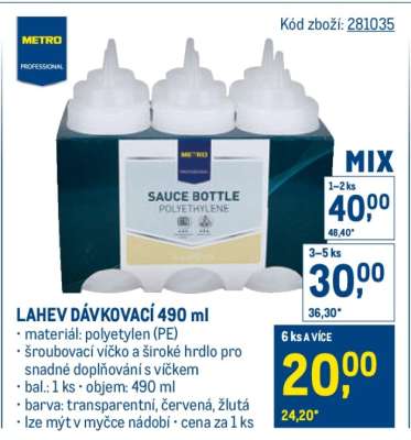 LAHEV DÁVKOVACÍ 490 ml