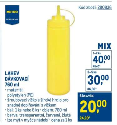 LAHEV DÁVKOVACÍ 760 ml