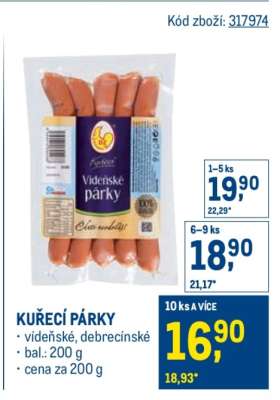 Kuřecí párky