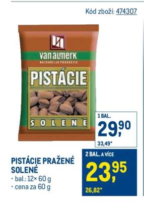 Pistácie pražené solené