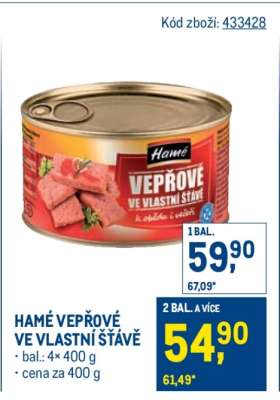Hamé Vepřové ve vlastní šťávě