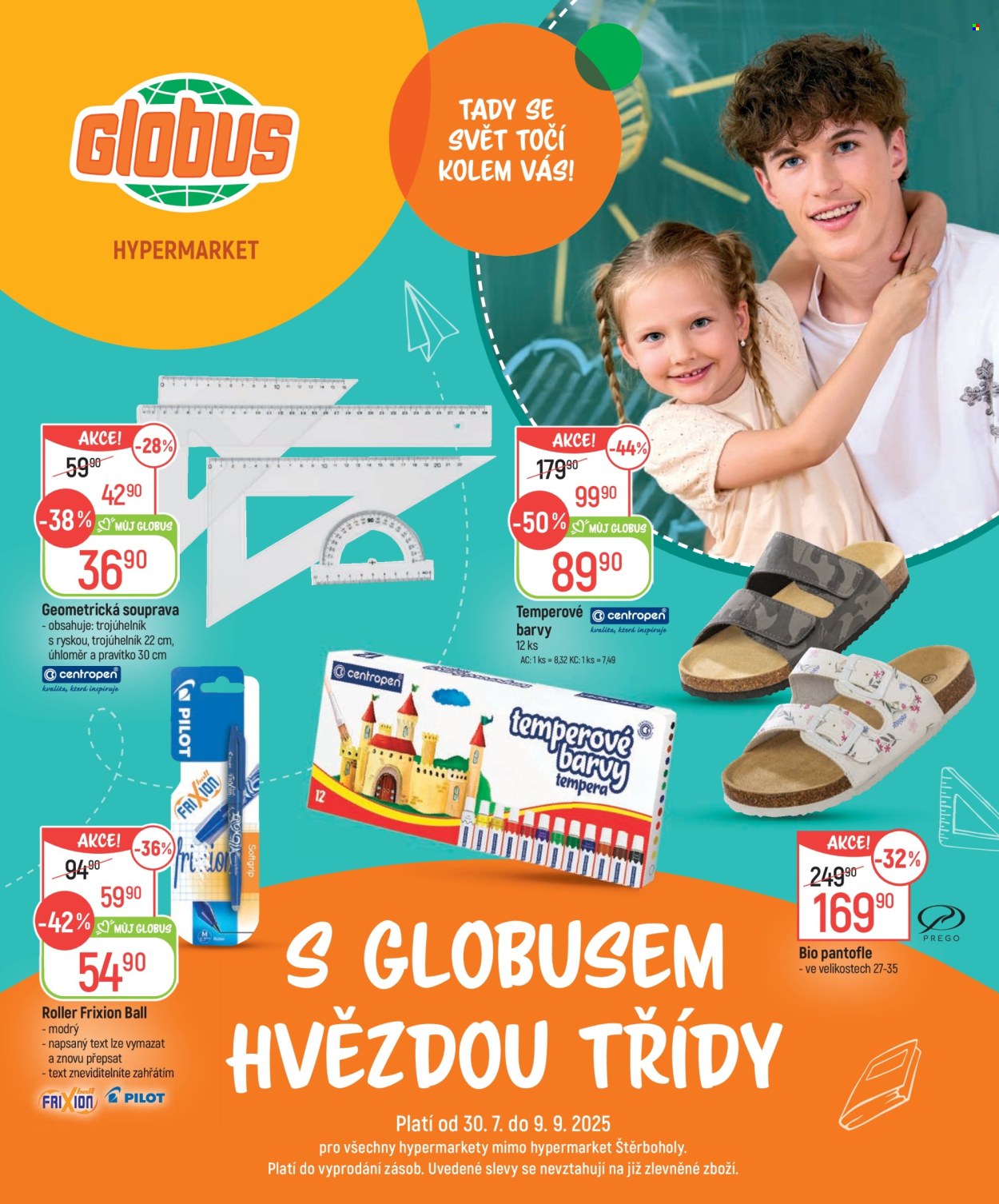 Leták Globus - 30. 7. 2025 - 9. 9. 2025. Strana 1
