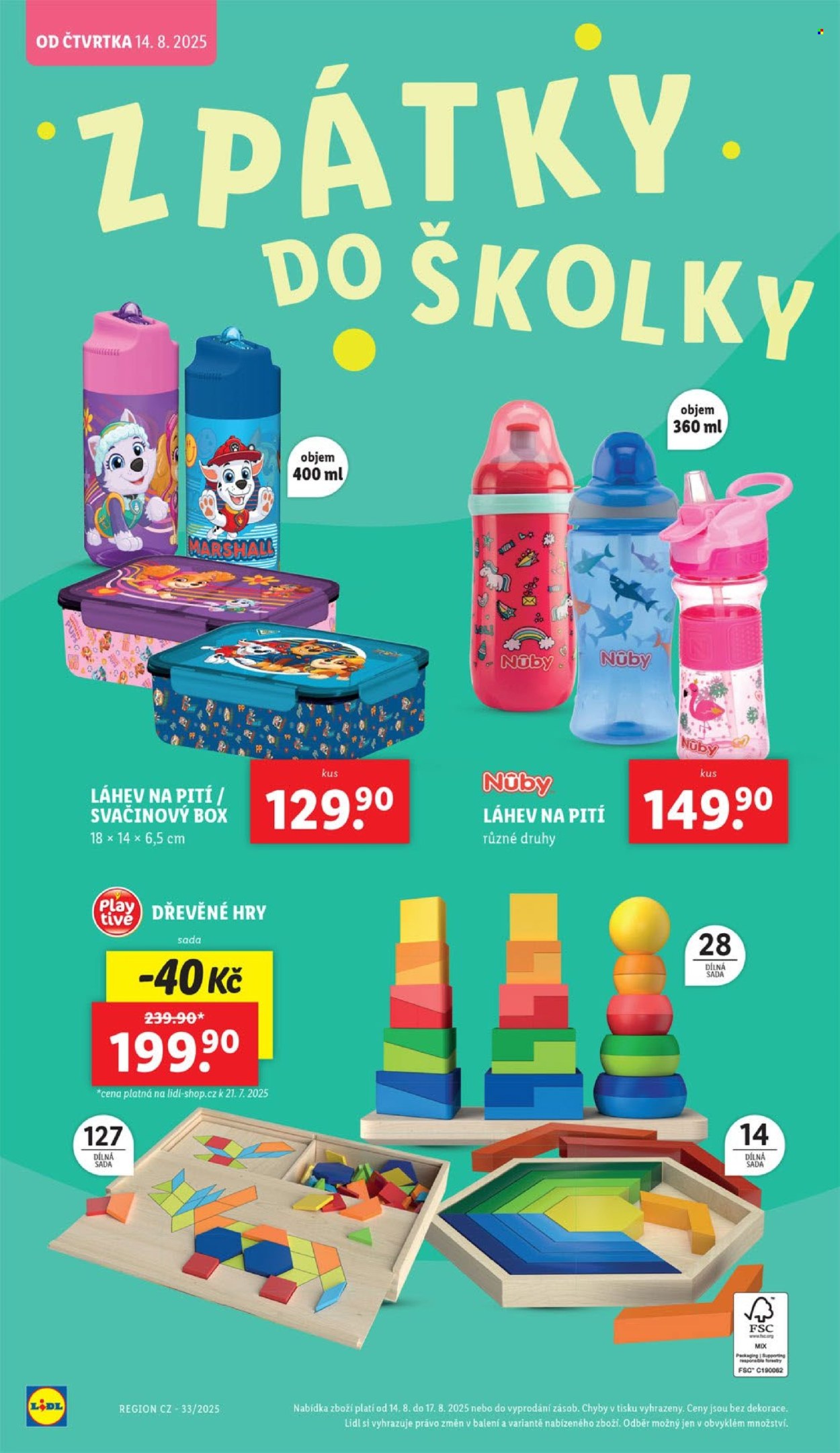 Leták Lidl - 4. 8. 2025 - 7. 9. 2025. Strana 14