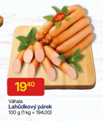 Váhala Lahůdkový párek