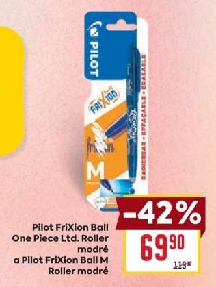 Pilot FriXion Ball One Piece Ltd. Roller modré a Pilot FriXion Ball M Roller modré