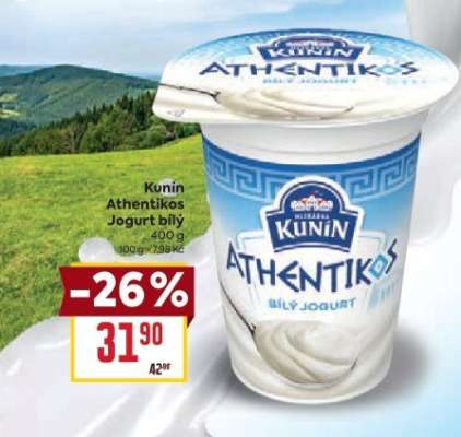 Kunín Athentikos jogurt bílý