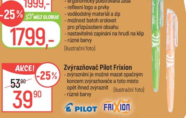 Zvýrazňovač Pilot Frixion