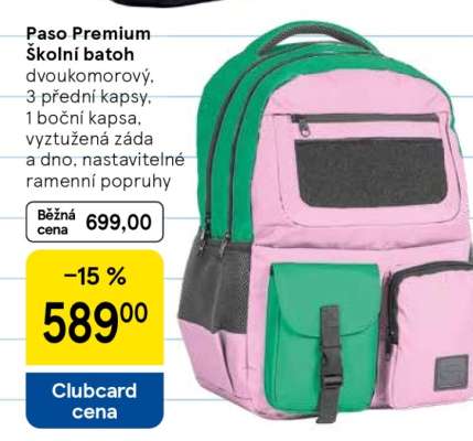 Paso Premium Školní batoh
