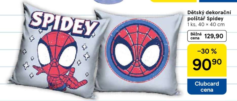 Dětský dekorační polštář Spidey