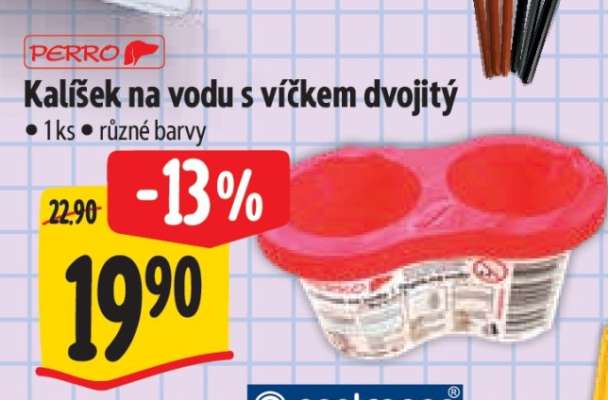 Kalíšek na vodu s víčkem dvojitý