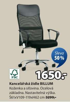 KANCELÁŘSKÁ ŽIDLE BILLUM