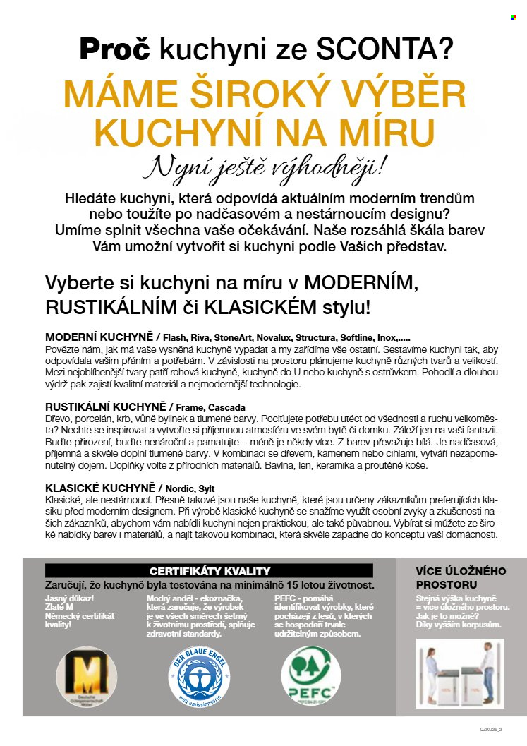 Leták SCONTO NÁBYTEK. Strana 2