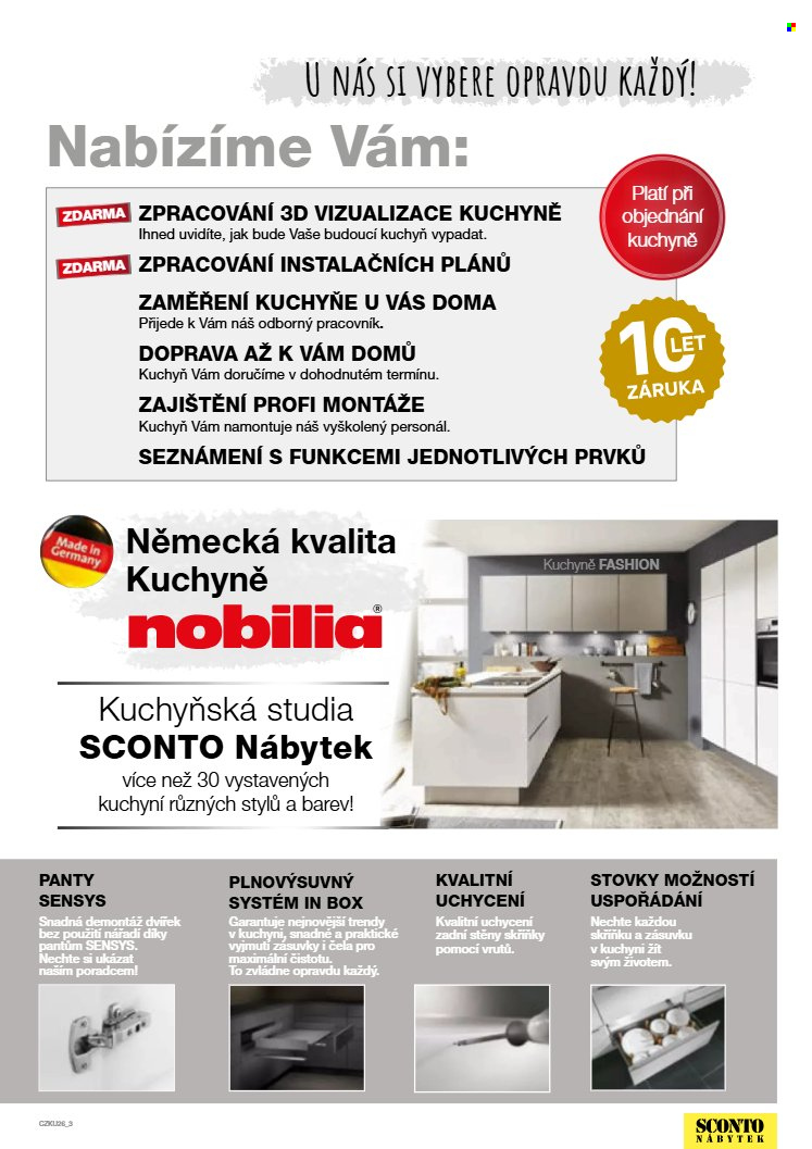 Leták SCONTO NÁBYTEK. Strana 3