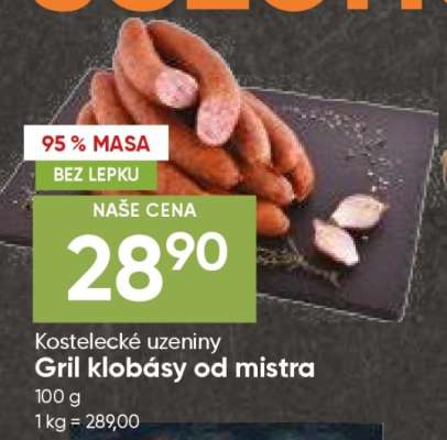 Kostelecké uzeniny Gril klobásy od mistra