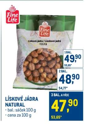 LÍSKOVÉ JÁDRA NATURAL