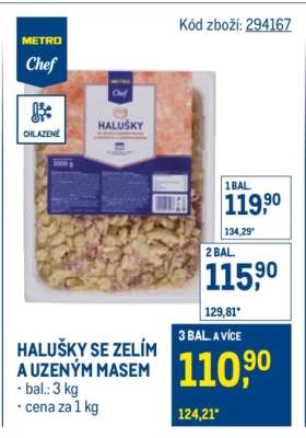 Halušky se zelím a uzeným masem