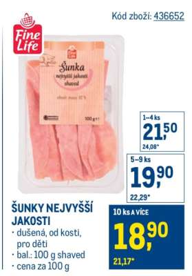 Šunky nejvyšší jakosti