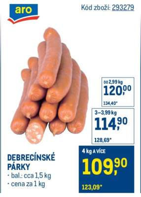 Debrecínské párky*