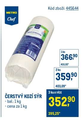 Čerstvý kozí sýr