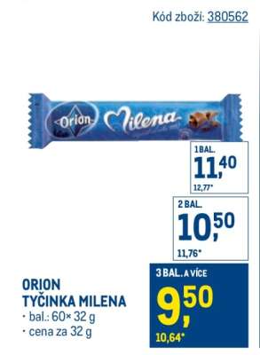 Orion tyčinka Milena