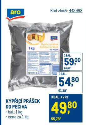 Kypřicí prášek do pečiva
