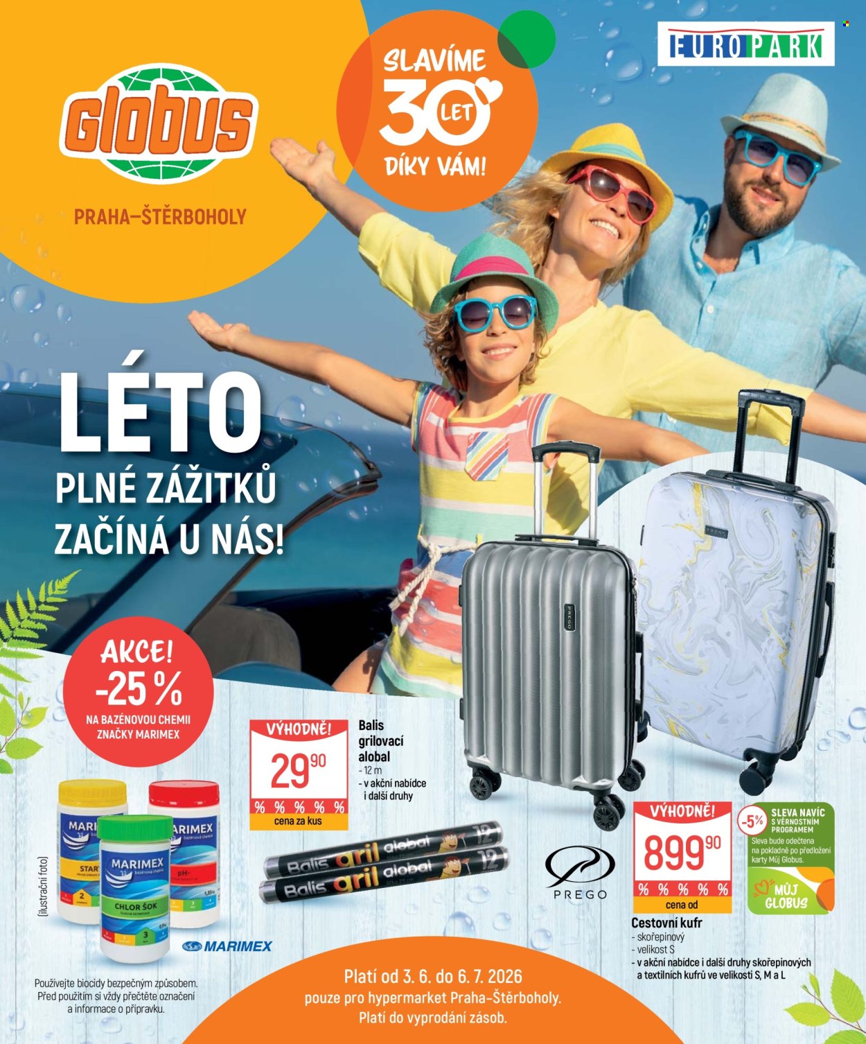 Leták Globus - 3. 6. 2026 - 6. 7. 2026. Strana 1