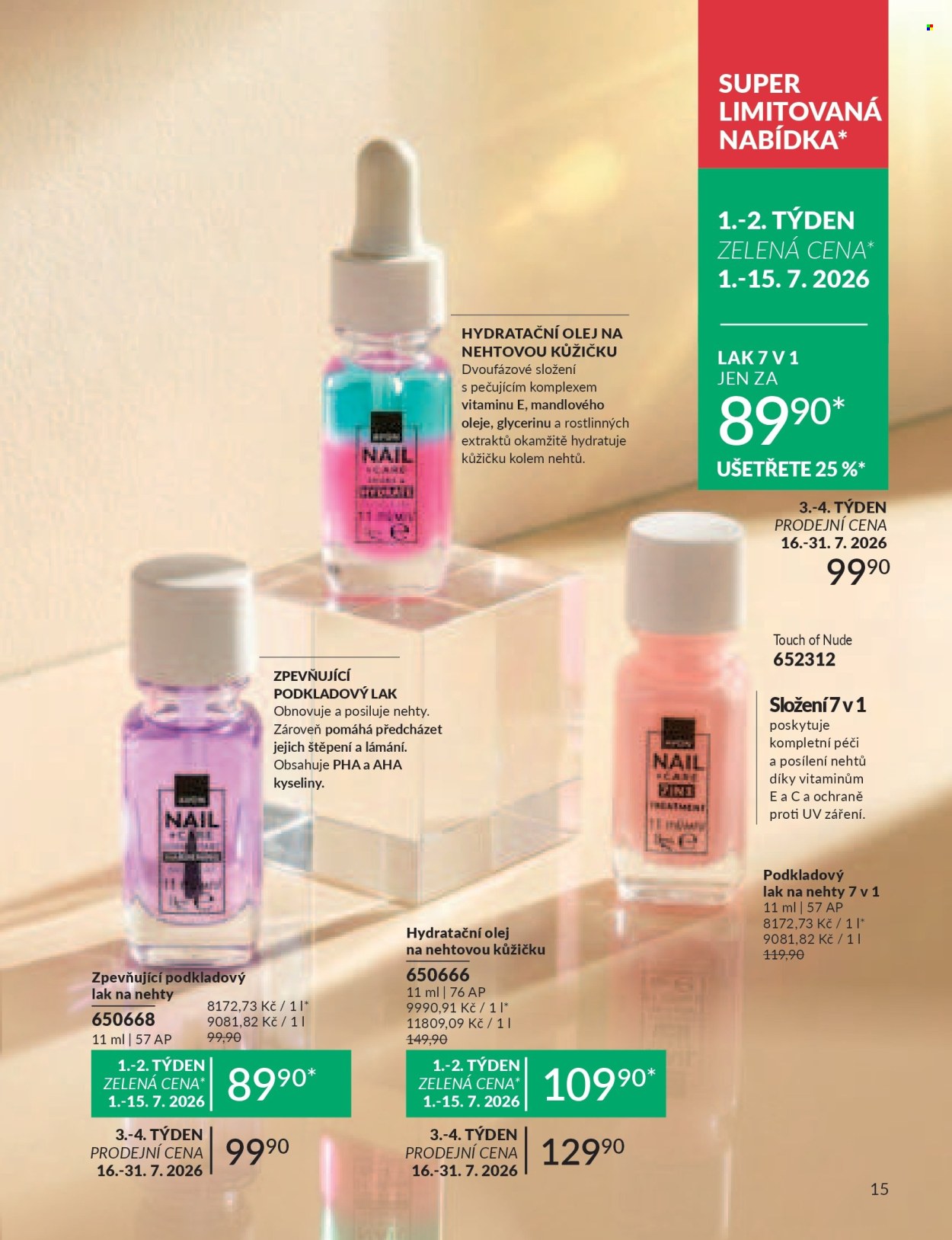 Leták AVON - 1. 7. 2026 - 31. 7. 2026. Strana 15