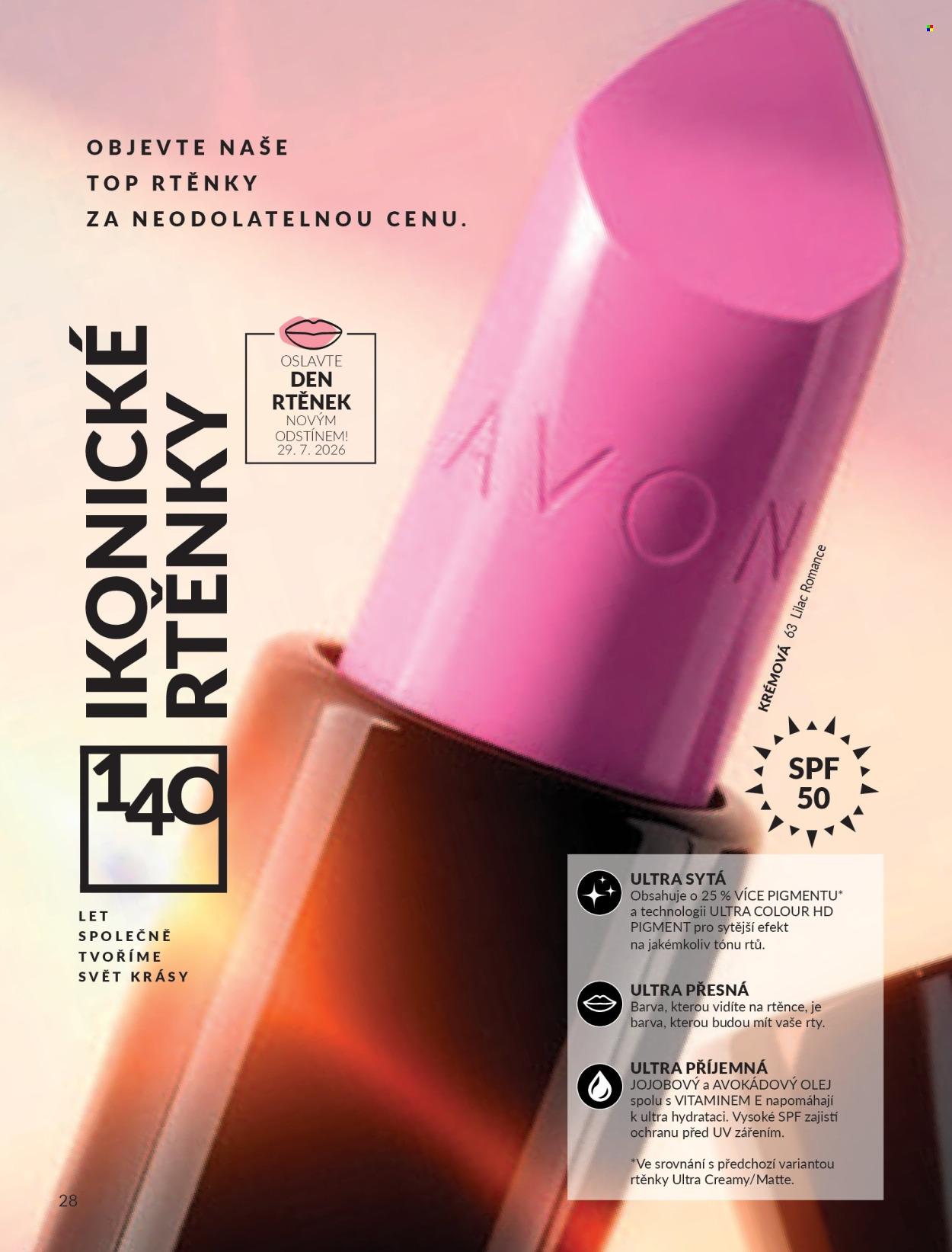 Leták AVON - 1. 7. 2026 - 31. 7. 2026. Strana 28
