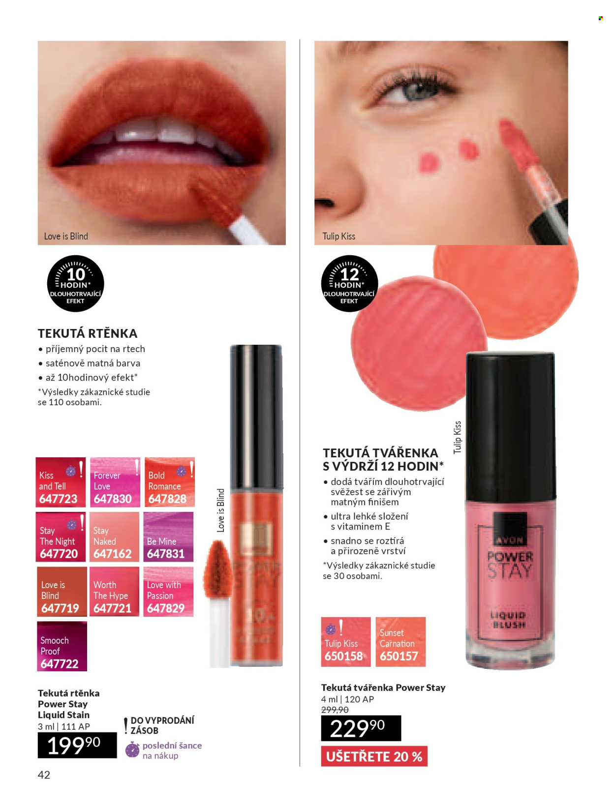 Leták AVON - 1. 7. 2026 - 31. 7. 2026. Strana 42
