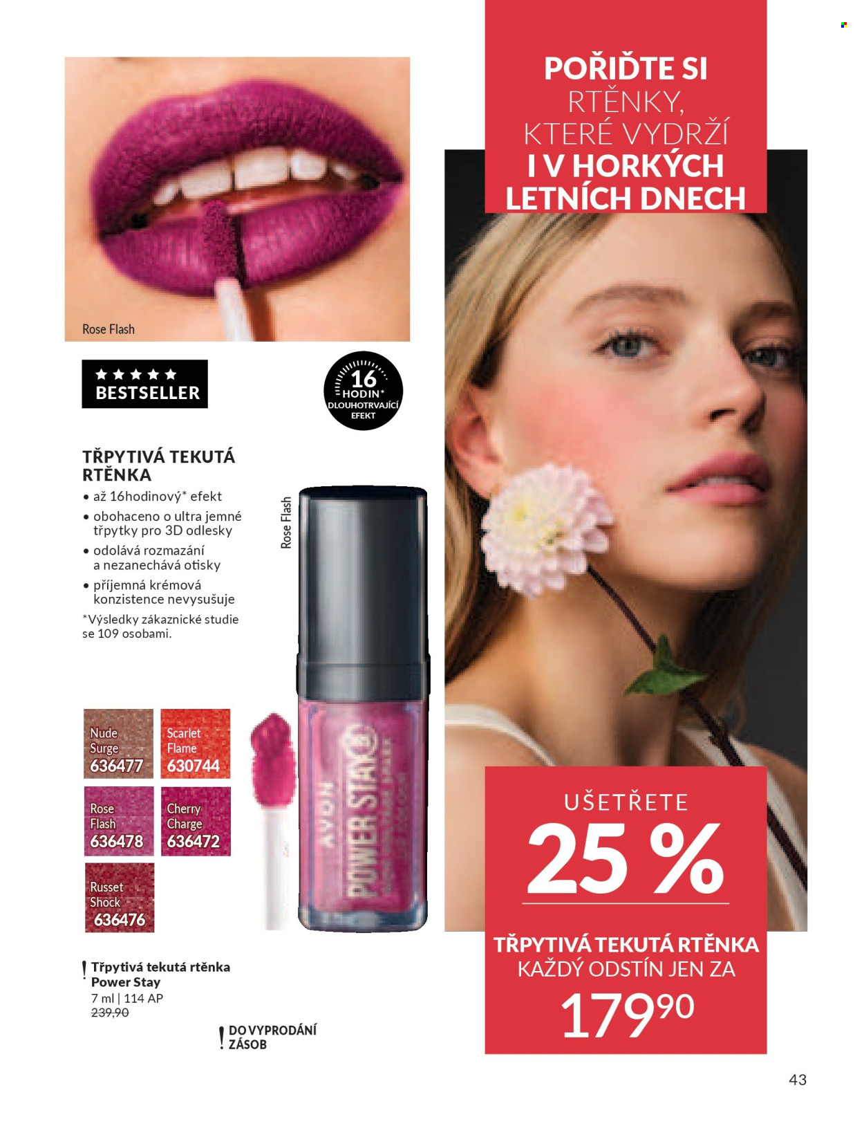 Leták AVON - 1. 7. 2026 - 31. 7. 2026. Strana 43