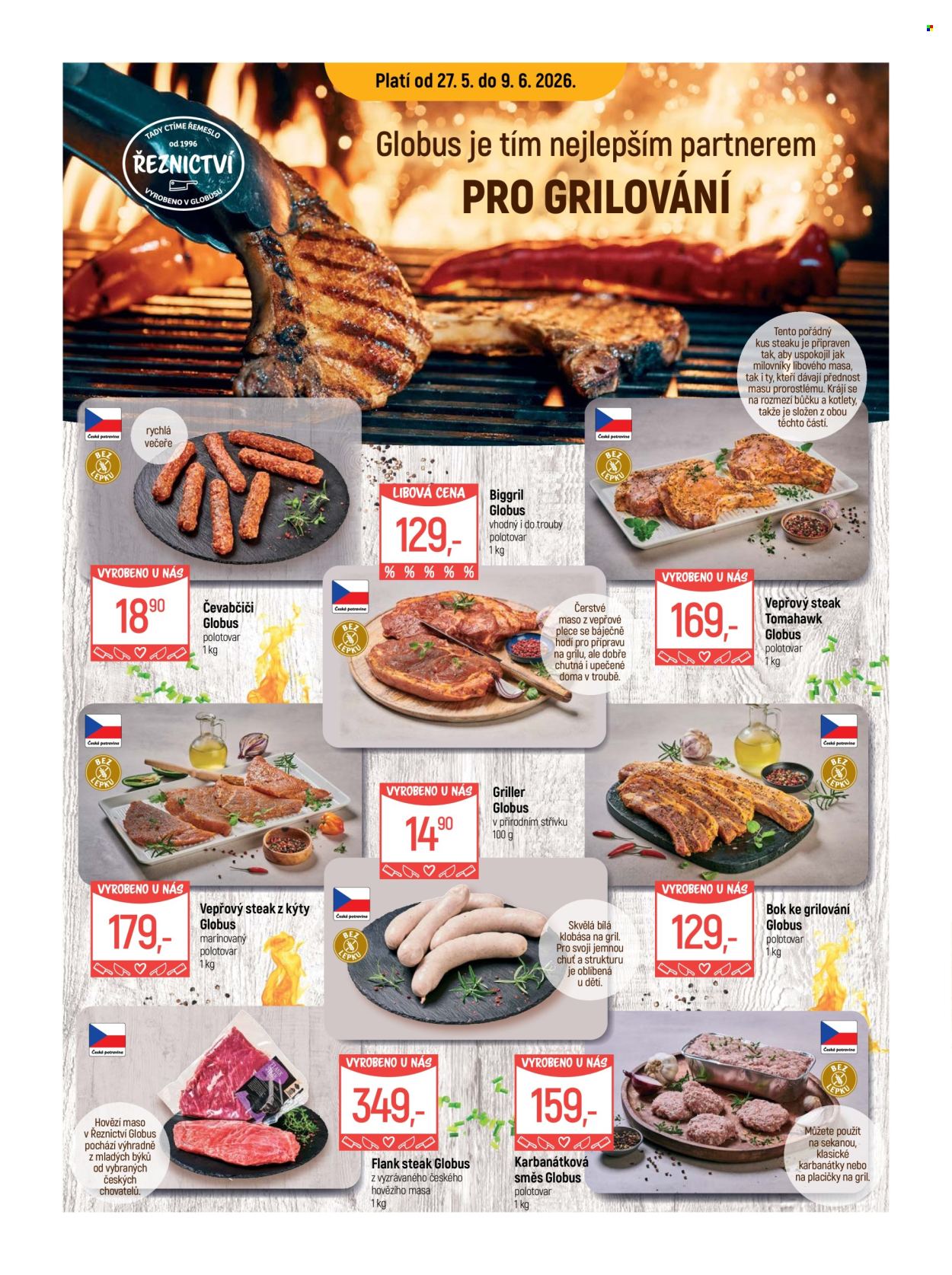Leták Globus - 27. 5. 2026 - 9. 6. 2026. Strana 1