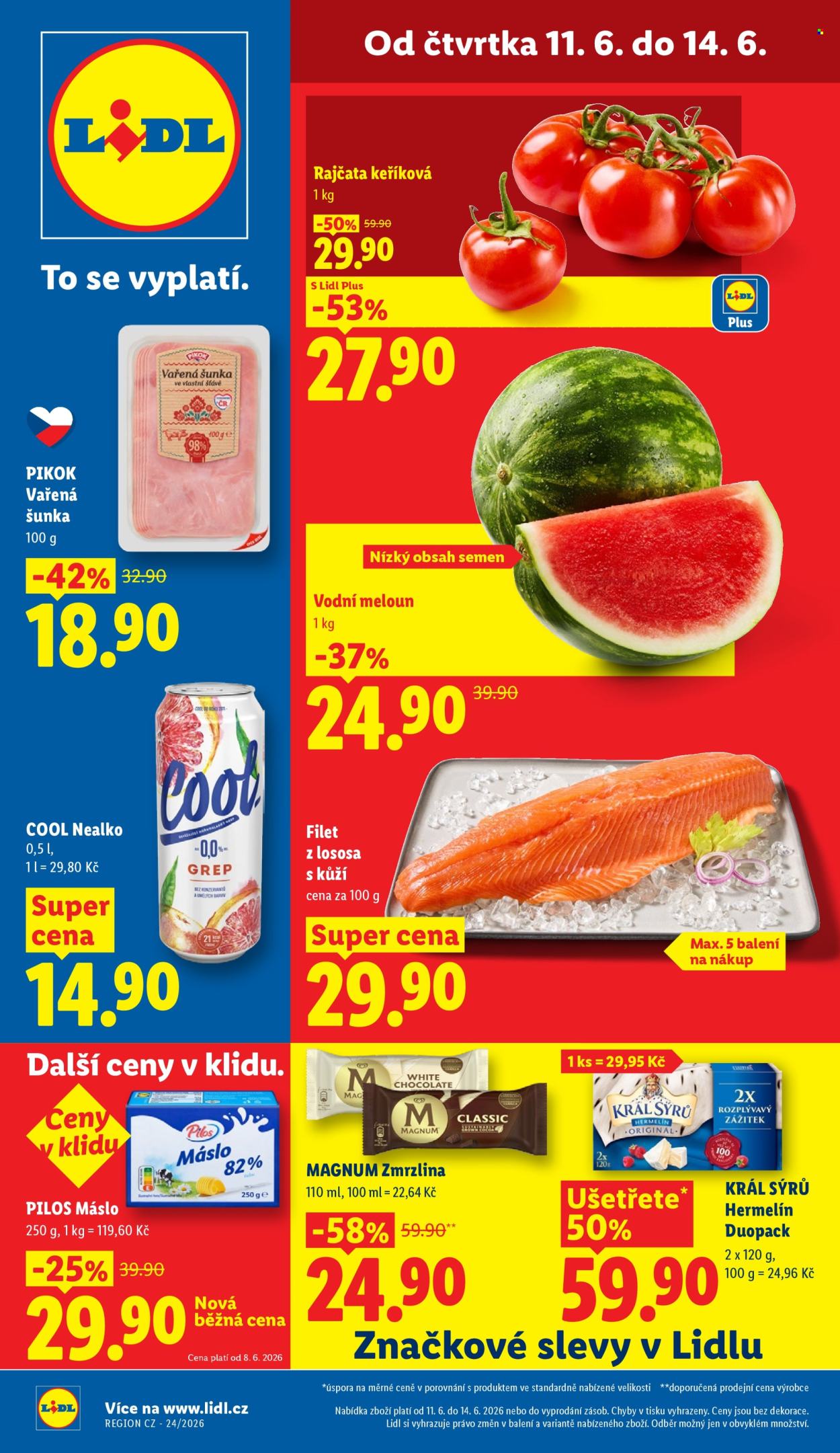 Leták Lidl - 11. 6. 2026 - 14. 6. 2026. Strana 1