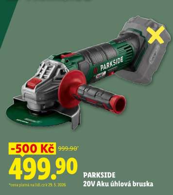 PARKSIDE 20V Aku úhlová bruska