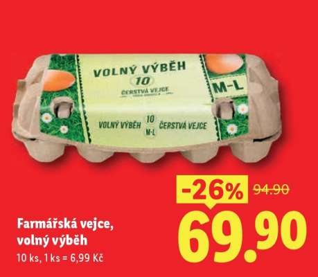 Farmářská vejce, volný výběh