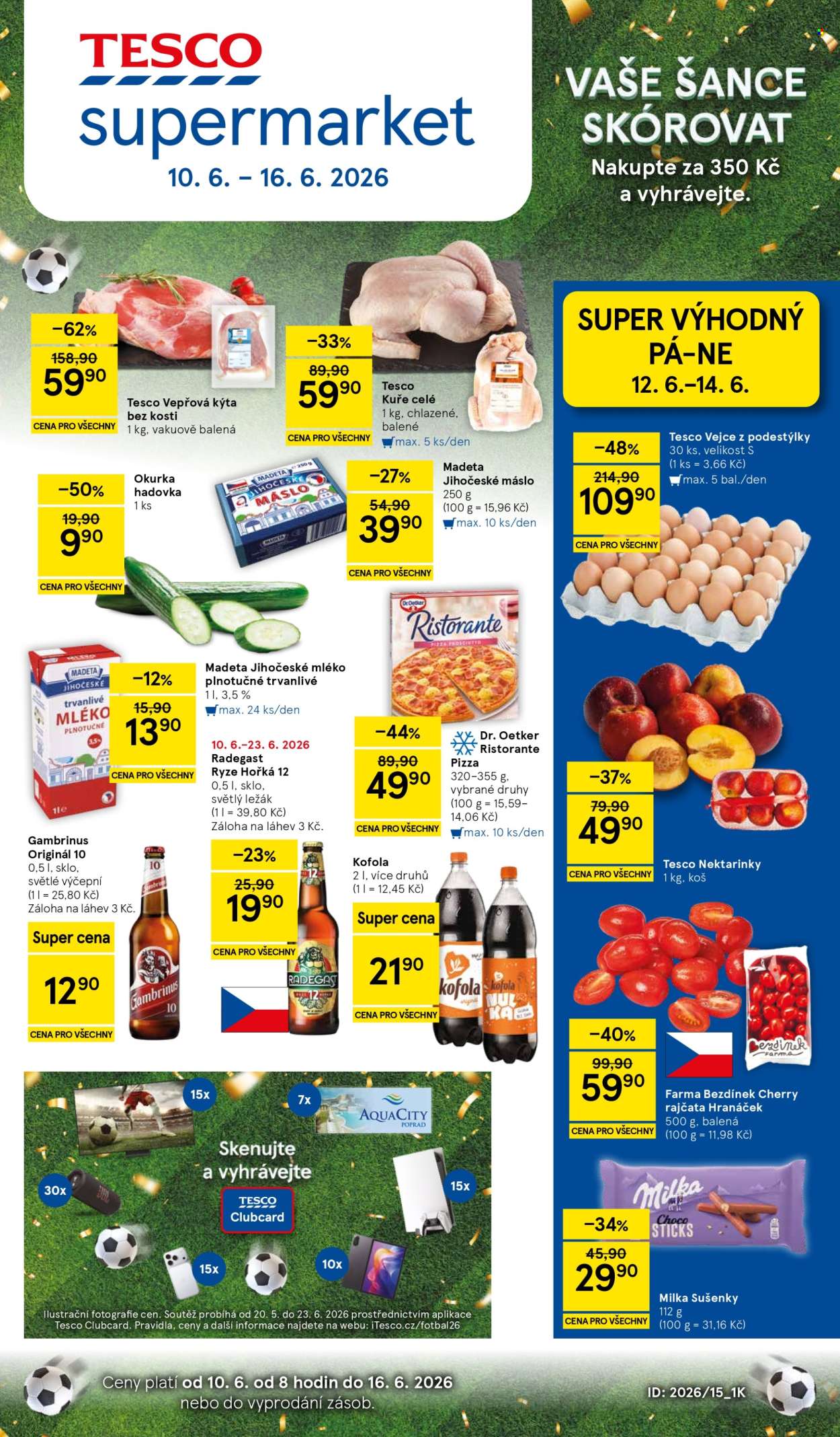 Leták TESCO supermarket - 10. 6. 2026 - 16. 6. 2026. Strana 1