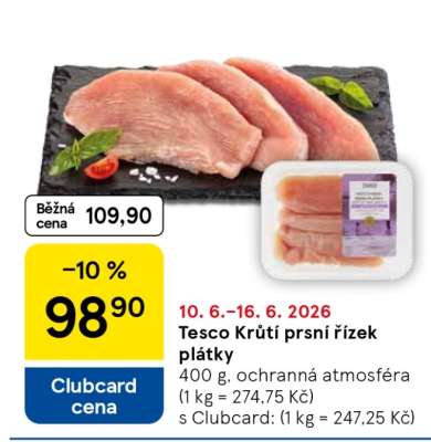 Tesco Krůtí prsní řízek plátky
