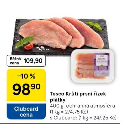 Tesco Krůtí prsní řízek plátky