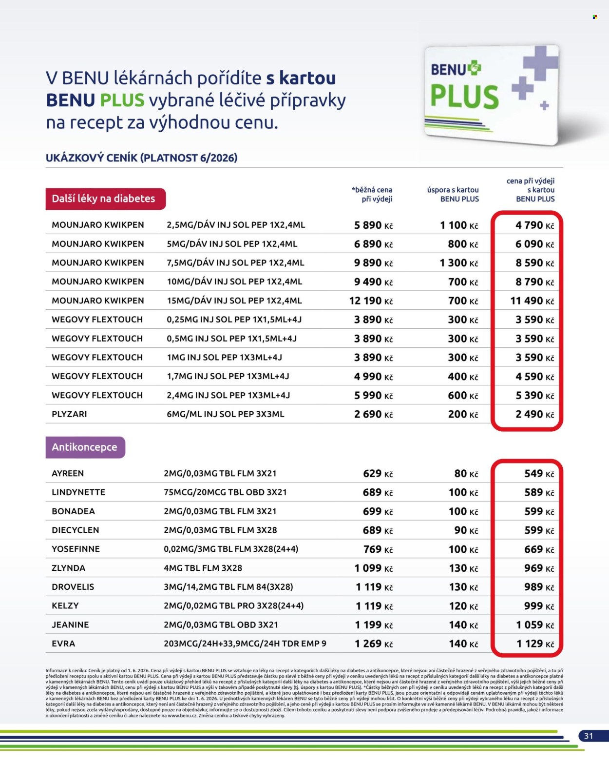 Leták BENU Lékárna - 1. 7. 2026 - 31. 8. 2026. Strana 26