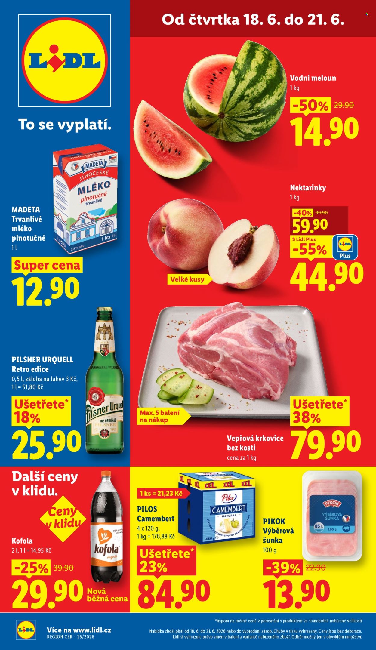 Leták Lidl - 18. 6. 2026 - 21. 6. 2026. Strana 1