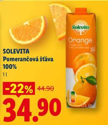 Solevita POMERANČOVÁ ŠŤÁVA 100%