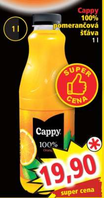 Cappy 100% pomerančová šťáva