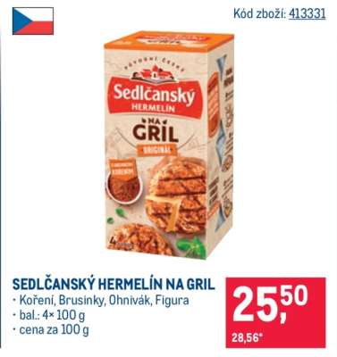 Sedlčanský hermelín na gril