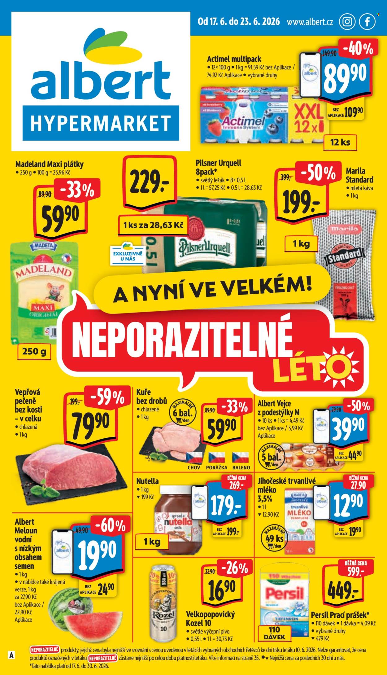 Leták Albert Hypermarket - 17. 6. 2026 - 23. 6. 2026. Strana 1