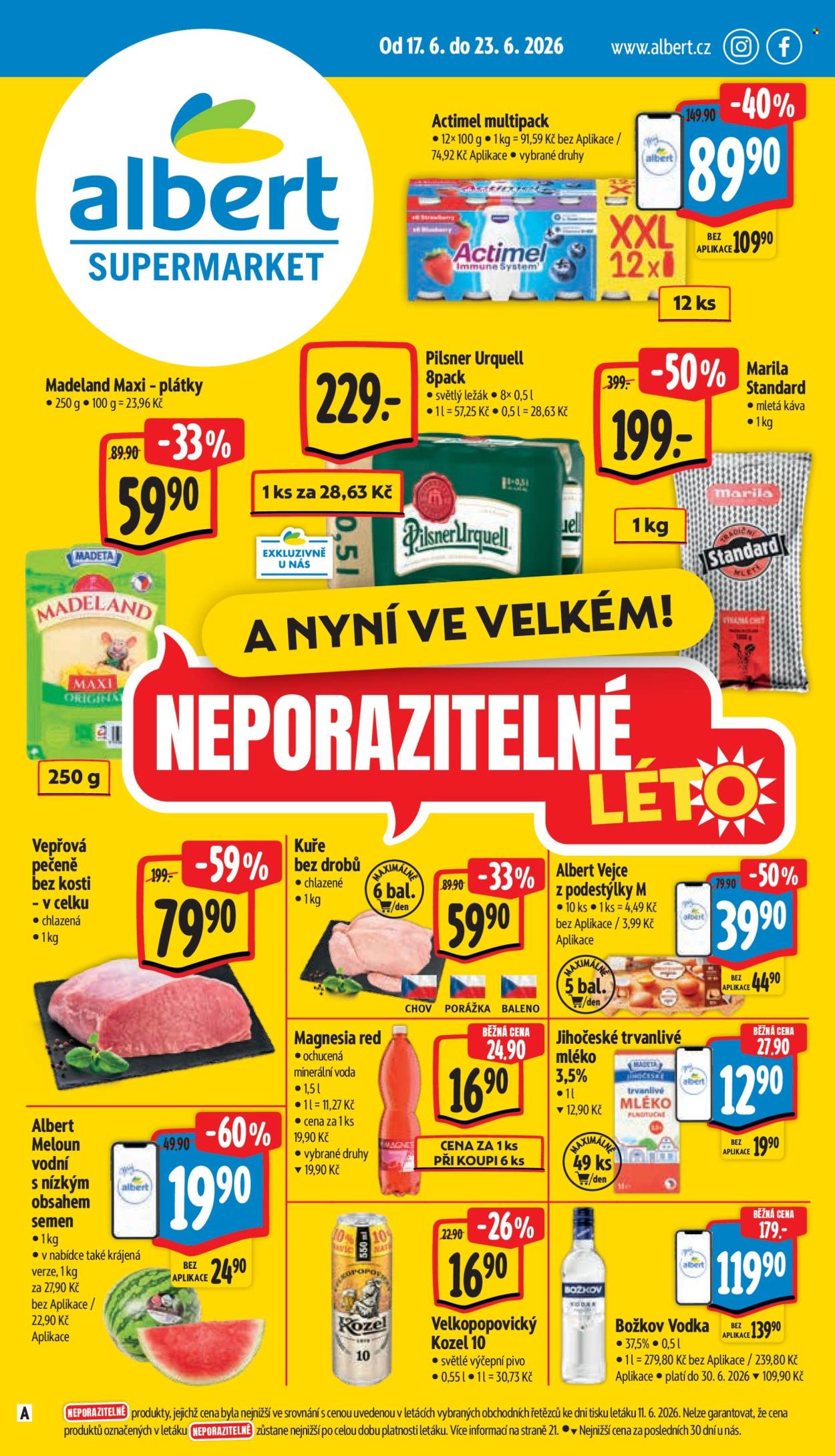 Leták Albert Supermarket - 17. 6. 2026 - 23. 6. 2026. Strana 1