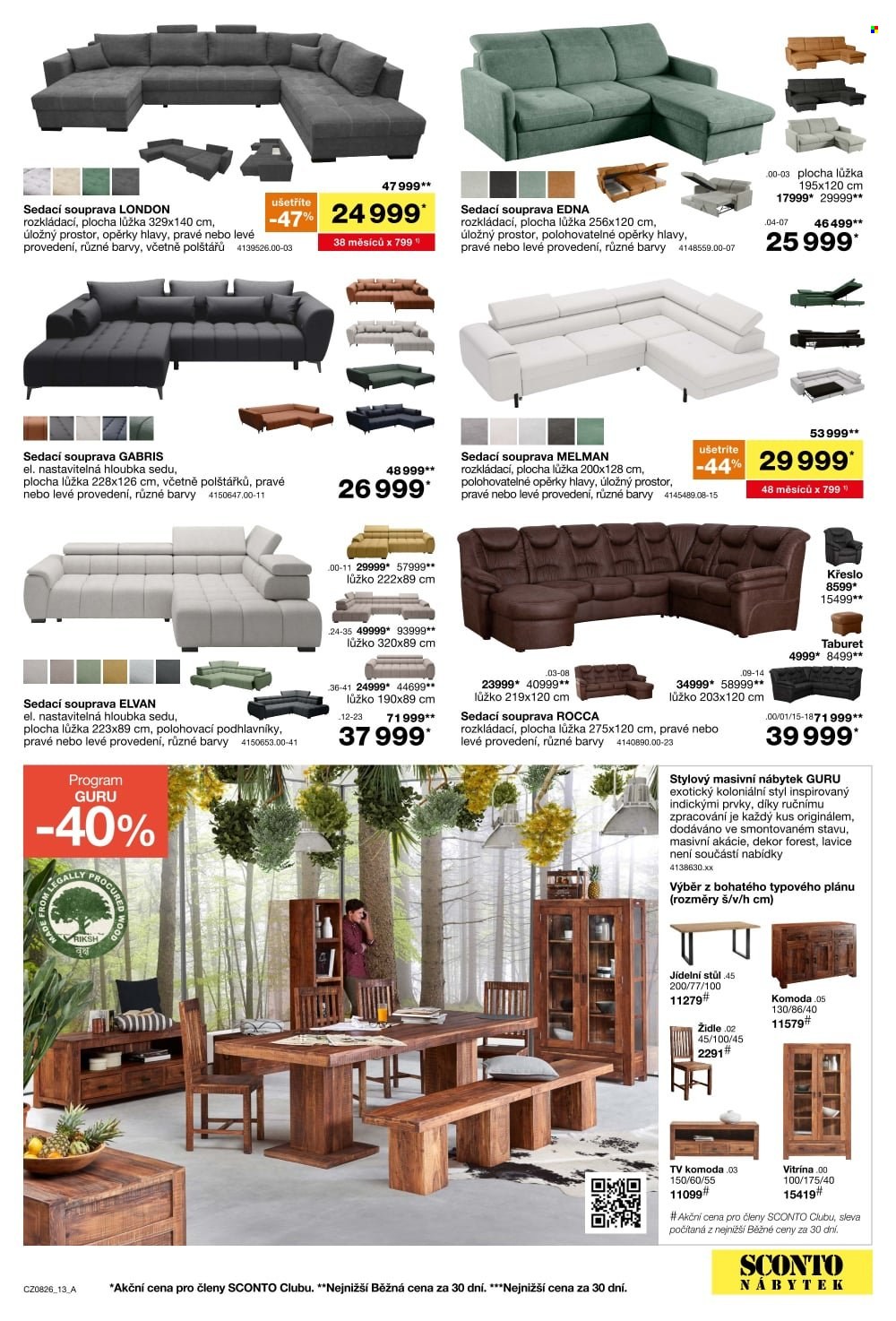 Leták SCONTO NÁBYTEK - 17. 6. 2026 - 14. 7. 2026. Strana 13