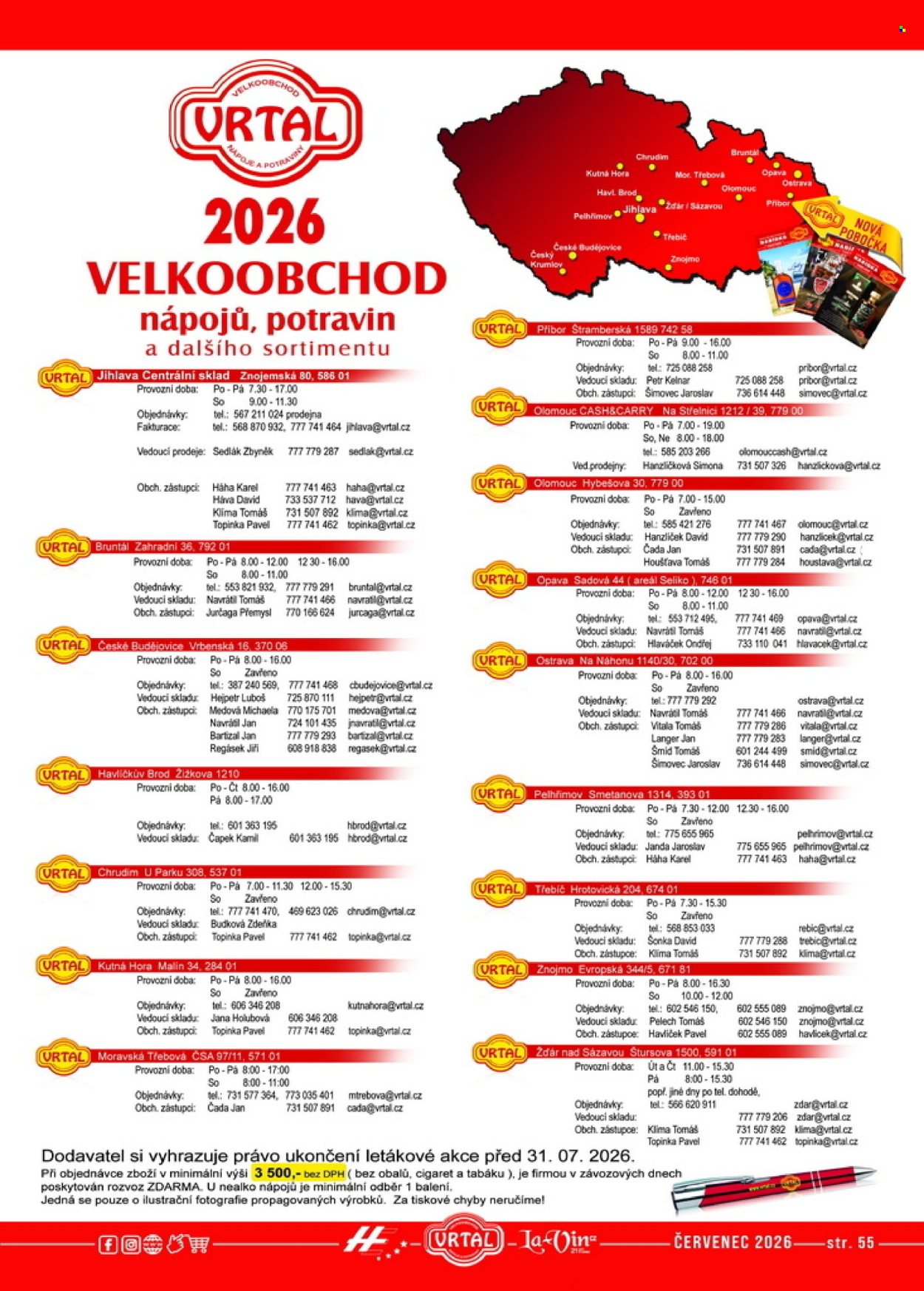 Leták Vrtal - 1. 7. 2026 - 31. 7. 2026. Strana 55