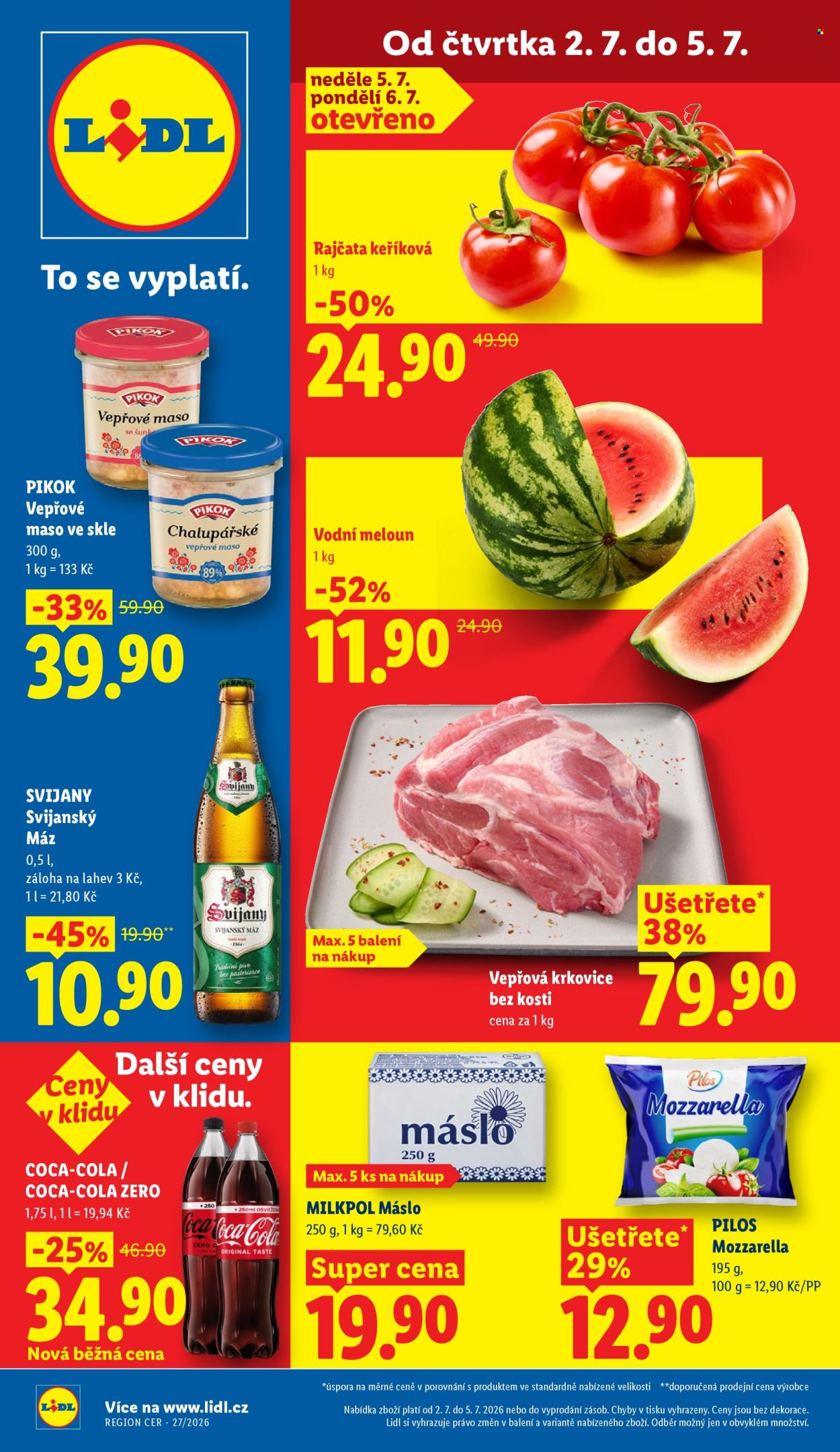 Leták Lidl - 2. 7. 2026 - 5. 7. 2026. Strana 1